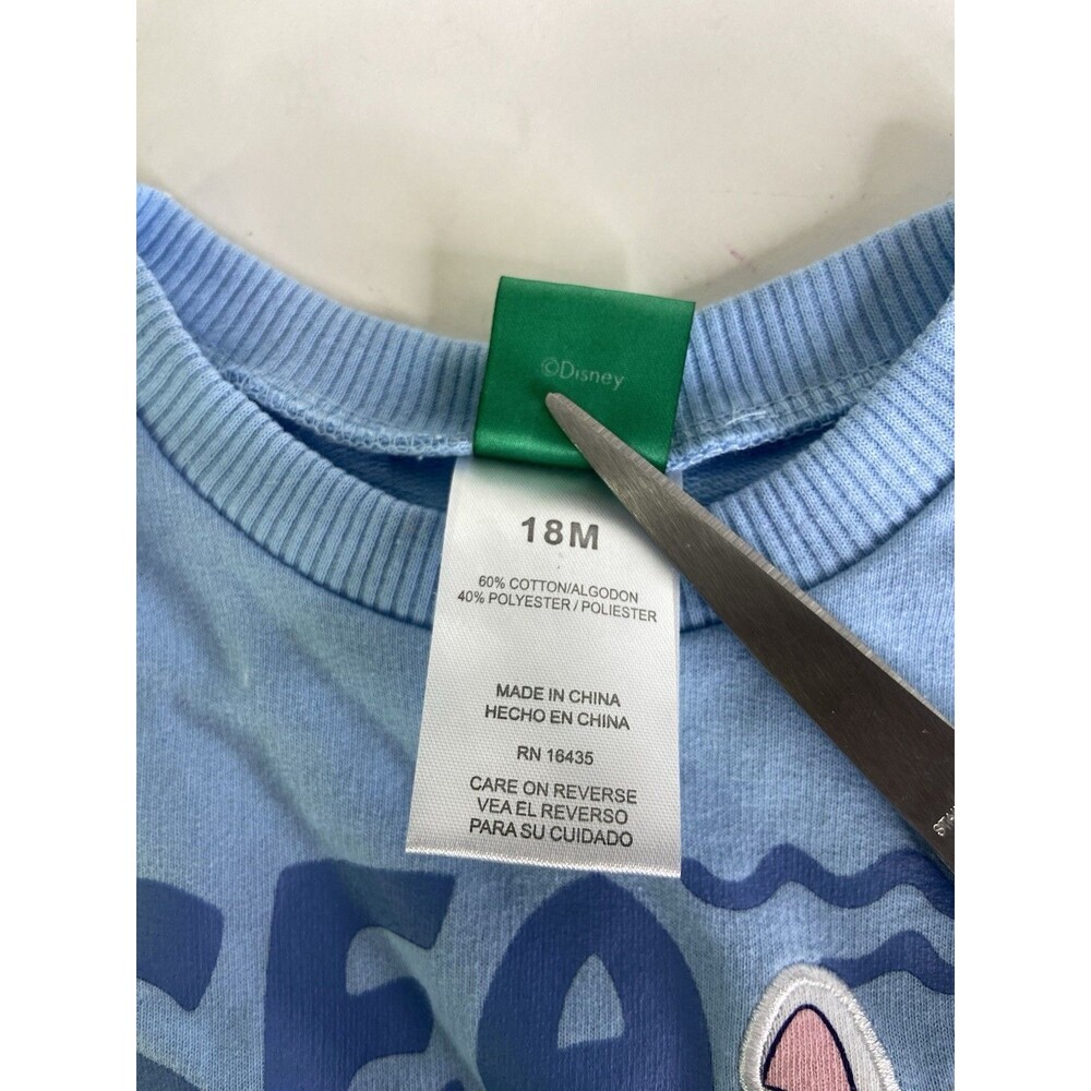 Disney Baby Lilo and Stitch Knit Long Sleeve Tee T-Shirt Top Unisex 18 Months - Picture 4 of 8